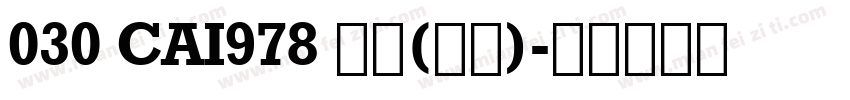 030 CAI978 普通(西方)字体转换
